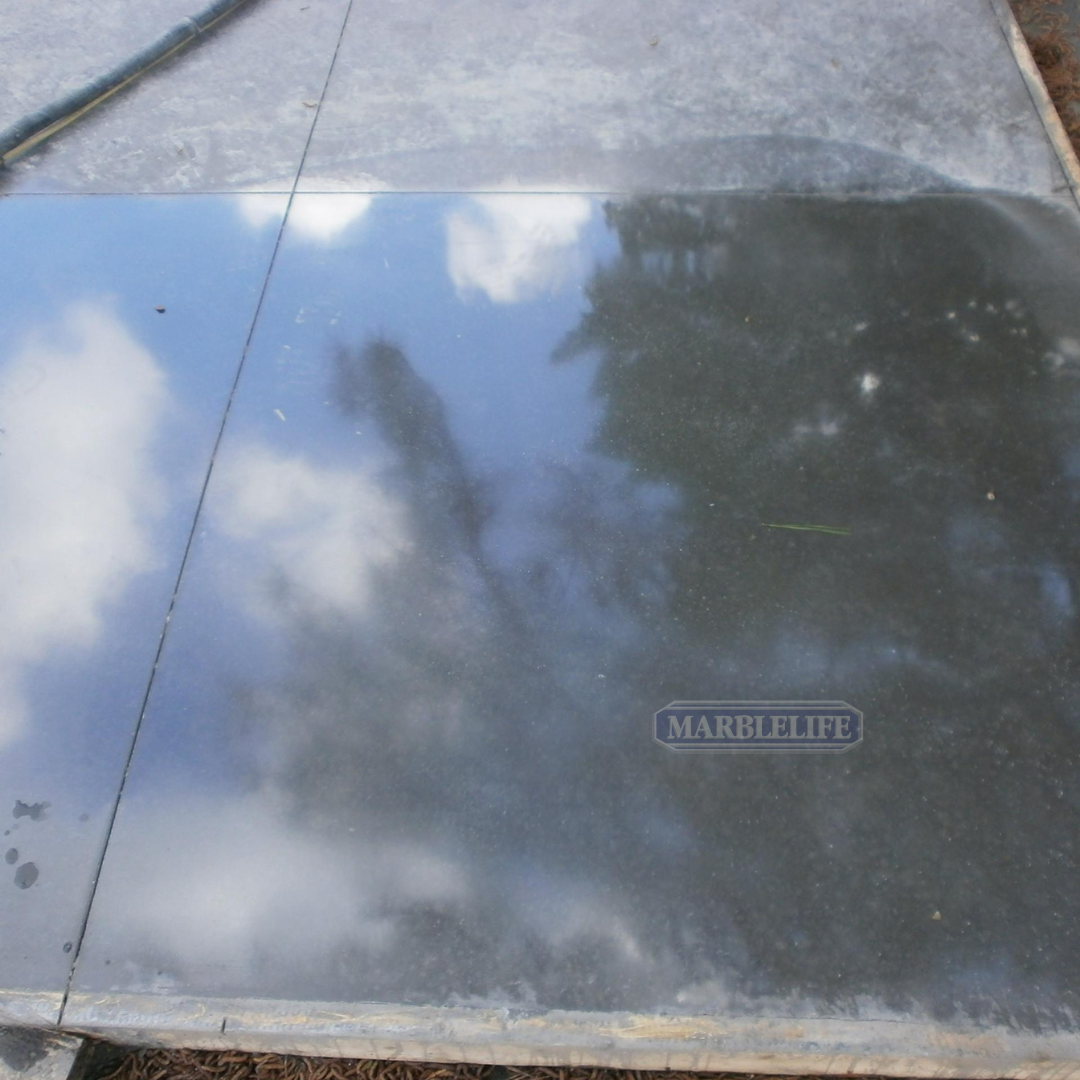 From Freshly poured rough concrete to polished-like mirror concrete 