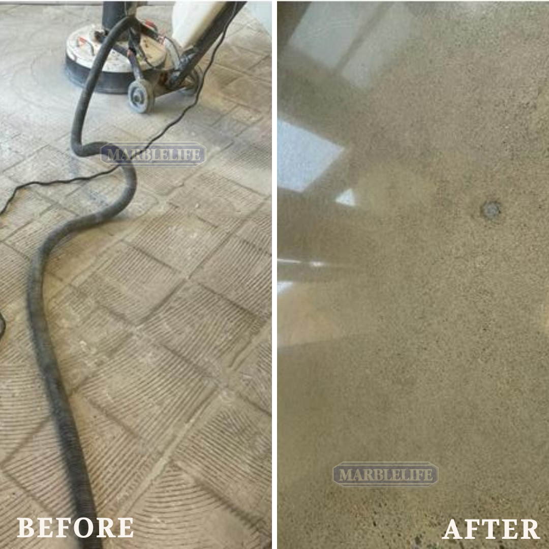 Conversion of Tile Floor to Polished Concrete Floor