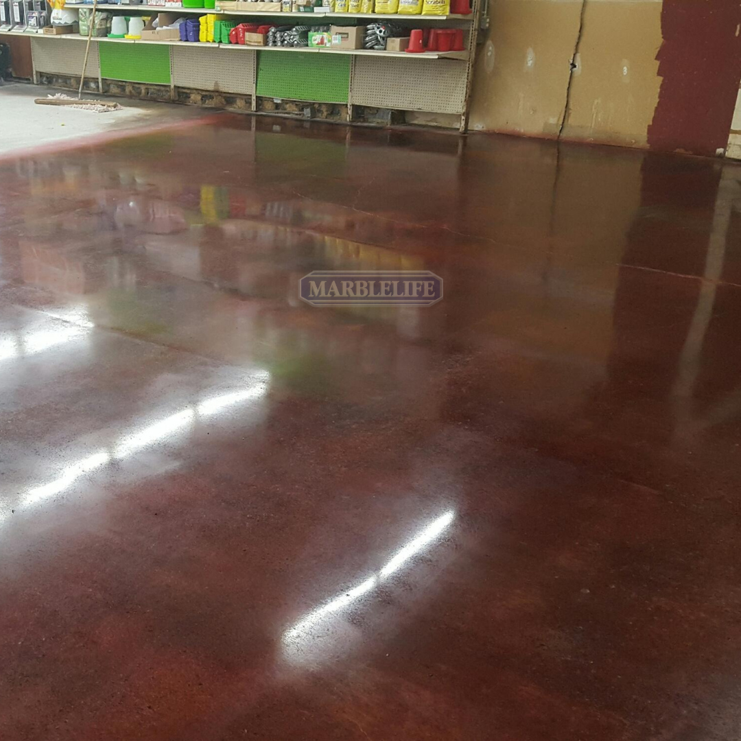 Concrete Floor Staining by MARBLELIFE