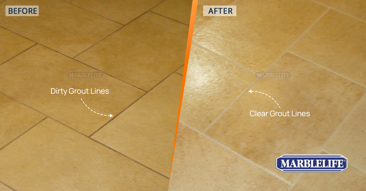 Ceramic Tile Floor Lights Up the Room Thanks to Naples Grout Recoloring