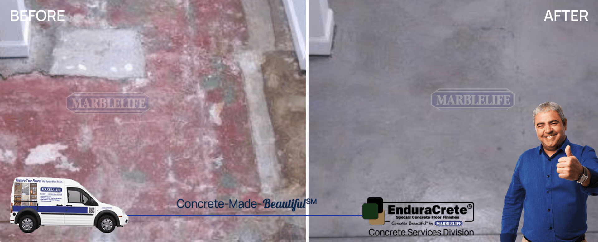 Concrete Surface Flaking (Spalling) Fixed by MARBLELIFE Concrete Service Division Professionals
