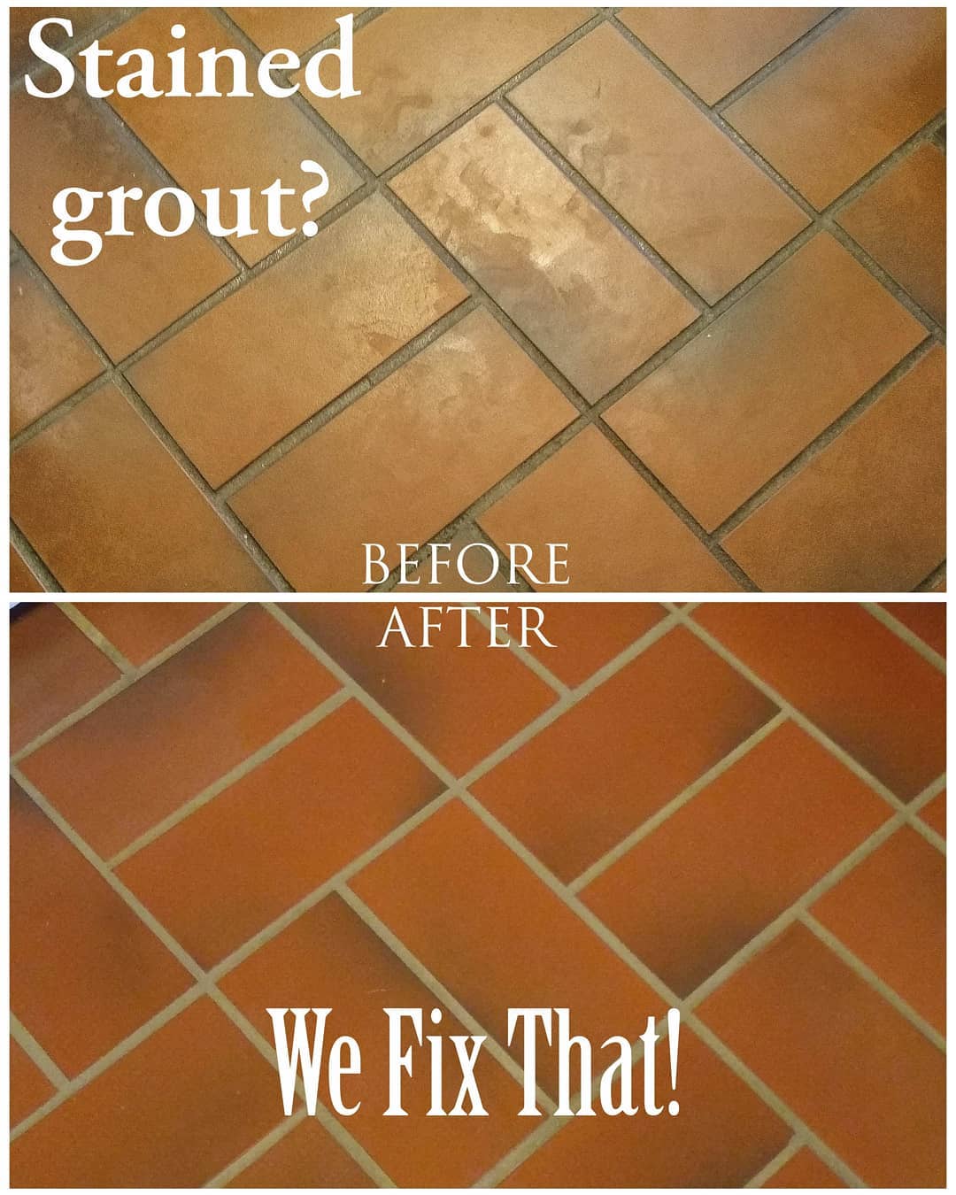 Stained grout