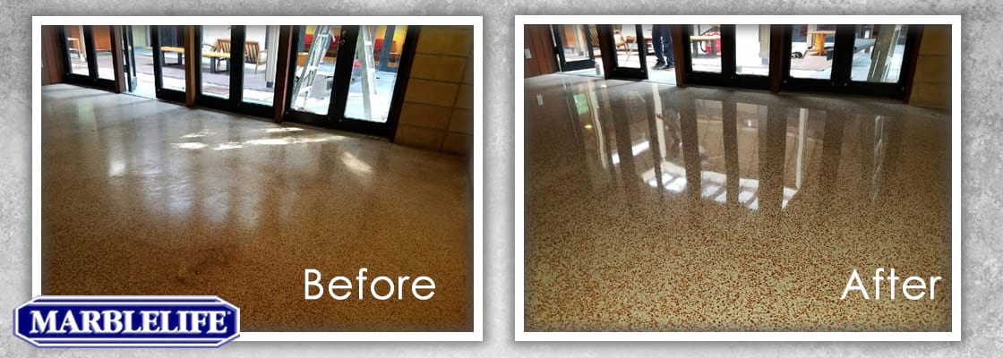 Before and After Terrazzo Restoration