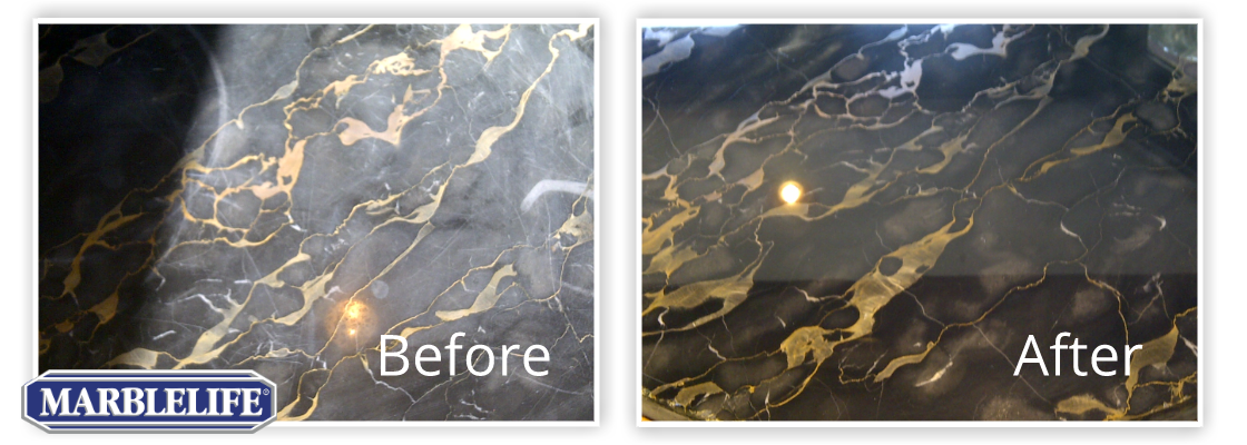 Before and After marble