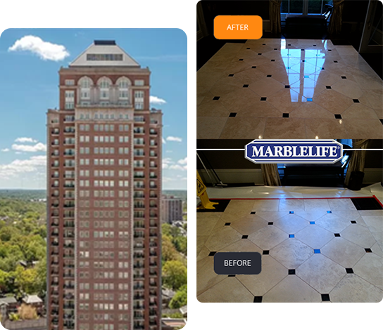 marble restoration header with before and after image
